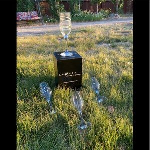 RARE LA Z BOY Diamond engraved crystal glassware